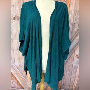 Maurices Teal Open Front Cape Cardigan